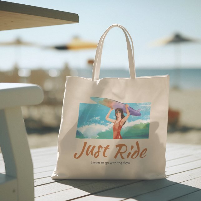 Bolso De Tela Gigante Chica de playa de verano surfer (hello summer, beach tote bag, vacation tote bag, school tote bag, colorful typography, gift for her)