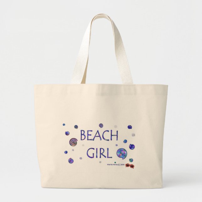 Bolso De Tela Gigante Chica de playa - Swirls - Tote Bag (Frente)