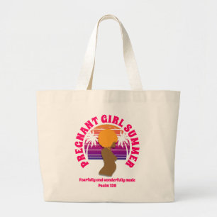 Bolso De Tela Gigante CHICA EMBARAZADA Personalizado DE VERANO Christian