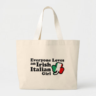 Bolso De Tela Gigante Chica italiano irlandés