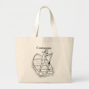 Bolso De Tela Gigante Chica Power Sculling Boat Thunder_Cove