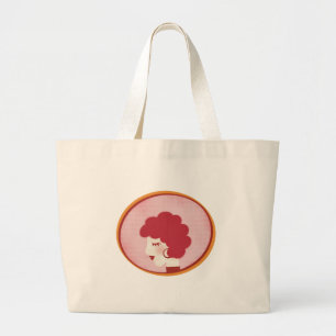 Bolso De Tela Gigante Chica Redhead en el espejo