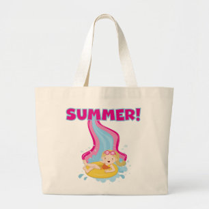 Bolso De Tela Gigante Chica rubio verano