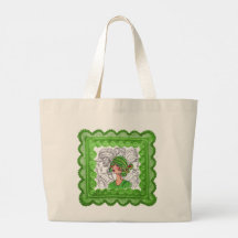 Chica Tote Bag Green Flapper
