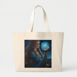 Bolso De Tela Gigante Chica y la luna brillante