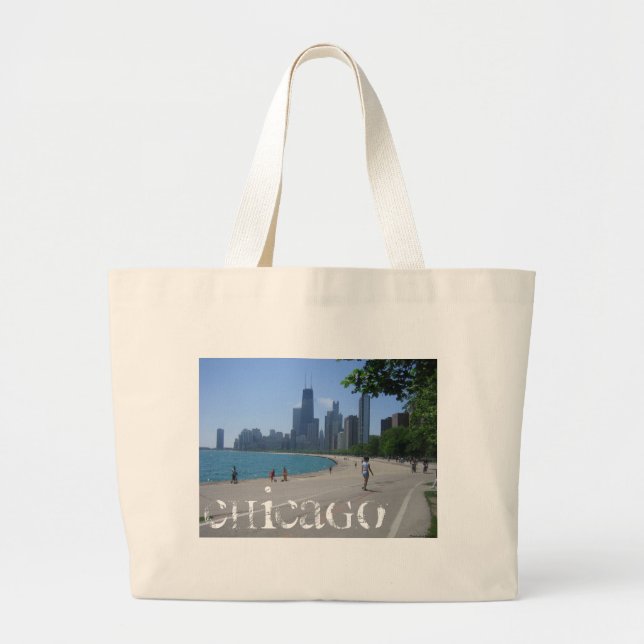 Bolso De Tela Gigante Chicago a orillas del lago (Frente)