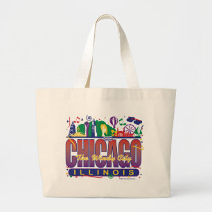 Bolso De Tela Gigante Chicago-Confetti
