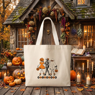 Bolso De Tela Gigante Chicas adorables de Halloween Esqueleto Fantasma C