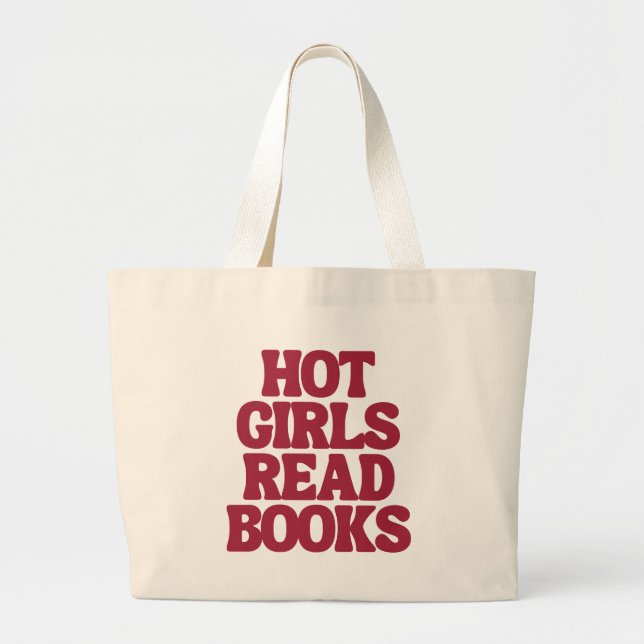 Bolso De Tela Gigante CHICAS CALIENTES LEEN LIBROS - Jumbo Tote ❤️ ‍ 🔥 (Frente)