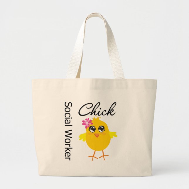Bolso De Tela Gigante Chick de trabajador social (Frente)