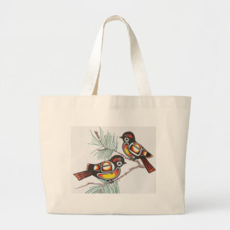 Bolso De Tela Gigante chickadees 1