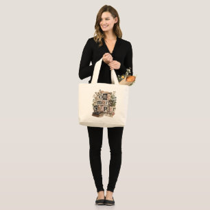 Bolso De Tela Gigante ChicUn capítulo más retro vintage amantedelibros c