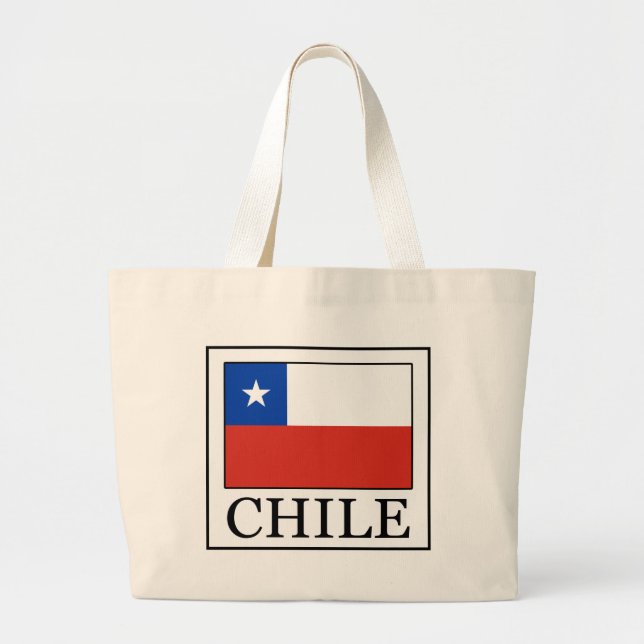 Bolso De Tela Gigante Chile (Frente)