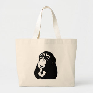 Bolso De Tela Gigante Chimpancé de pensamiento de arte pop