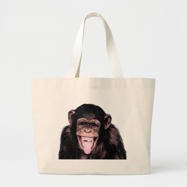 Bolso De Tela Gigante Chimpanzee (Frente)