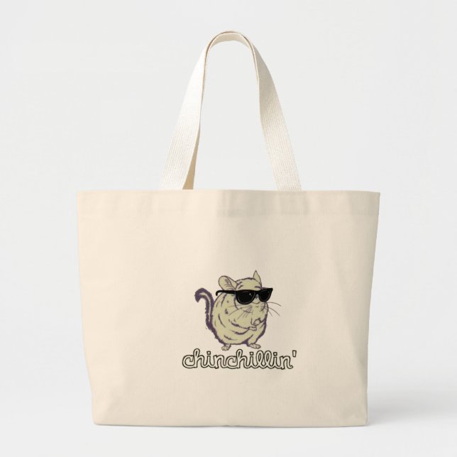 Bolso De Tela Gigante Chinchilla amarilla de Chinchillin (Frente)
