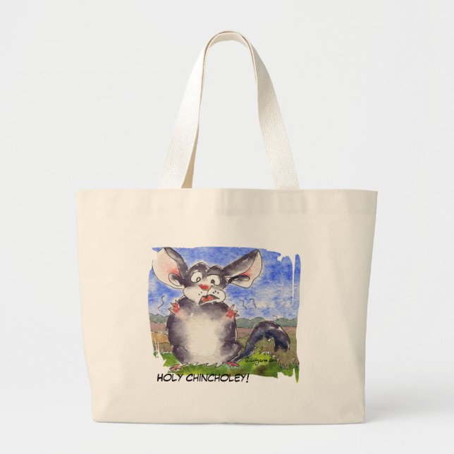 Bolso De Tela Gigante Chinchilla Personalizado Funny Tote Bag (Frente)