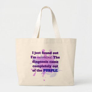 Bolso De Tela Gigante Chiste divertido morado azul morado
