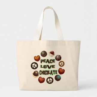 BOLSO DE TELA GIGANTE CHOCOLATE DEL AMOR DE LA PAZ