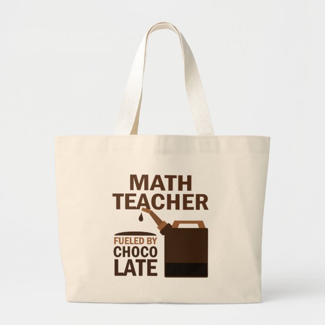 Bolso De Tela Gigante Chocolate (divertido) del profesor de matemáticas (Frente)