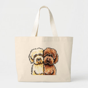 Bolso De Tela Gigante Chocolate poner crema Labradoodles