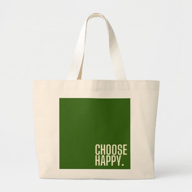 Bolso De Tela Gigante choose happy. Jumbo Tote Bags (Frente)