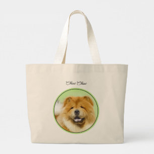 Bolso De Tela Gigante Chow Chow Pintando Rough Rojo Cute Original Dog Ar