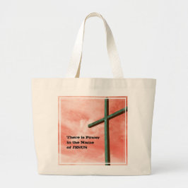 Bolso De Tela Gigante Christian JESUS Power Name Easter Cross