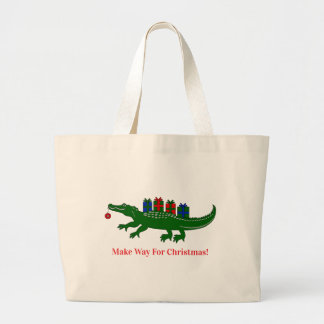 Bolso De Tela Gigante Christmas Alligator Tote Bag