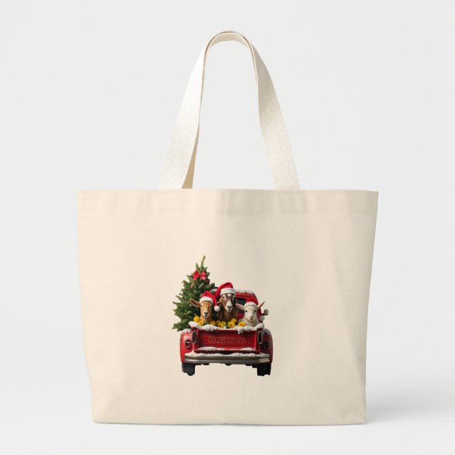 Bolso De Tela Gigante Christmas Farm (Frente)
