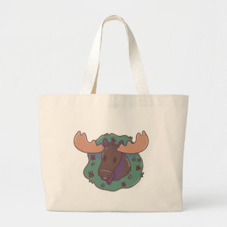 Bolso De Tela Gigante Christmas Moose