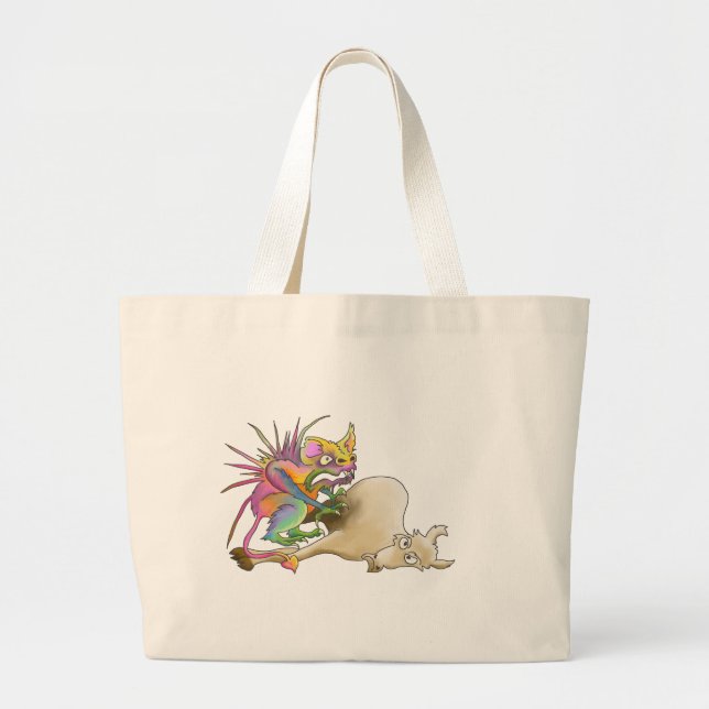 Bolso De Tela Gigante Chupacabra (Cabra-lechón) (Frente)