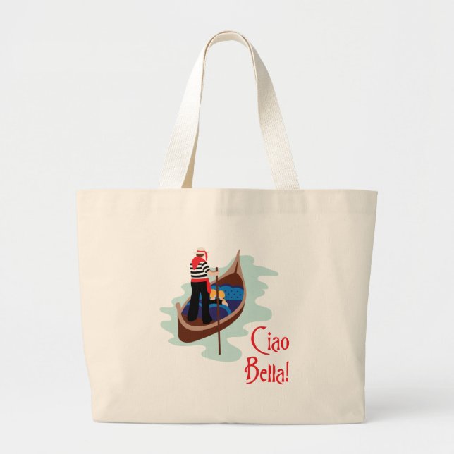Bolso De Tela Gigante Ciao Bella (Frente)
