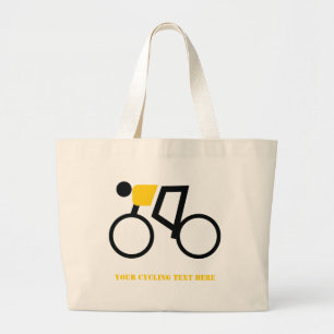 Bolso De Tela Gigante Ciclista montando su personalizado de bicicleta