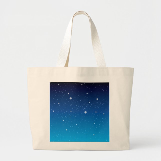 Bolso De Tela Gigante Cielo Starry azul profundo (Frente)