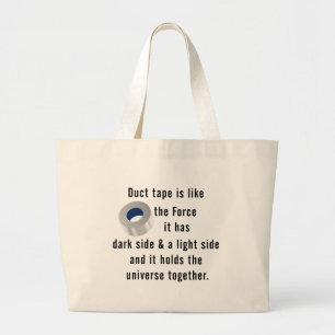 Bolso De Tela Gigante Cinta de ductos, humor de ingeniería