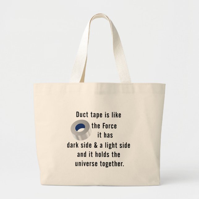 Bolso De Tela Gigante Cinta de ductos, humor de ingeniería (Frente)