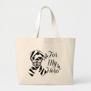 Bolso De Tela Gigante Cinta de la cebra para mi héroe