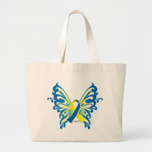 Bolso De Tela Gigante Cinta de mariposa de Síndrome de Down
