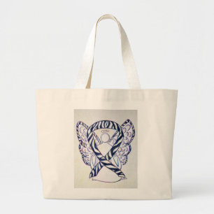 Bolso De Tela Gigante Cinta de sensibilización de cebra Personalizado Ar