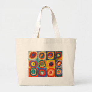 Bolso De Tela Gigante Círculos Concéntricos en las plazas de Kandinsky