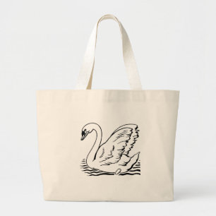 Bolso De Tela Gigante Cisne elegante