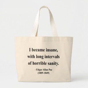 Bolso De Tela Gigante Cita 2a de Edgar Allen Poe