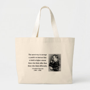 Bolso De Tela Gigante Cita 2b de Nietzsche