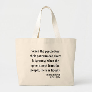 Bolso De Tela Gigante Cita 5a de Thomas Jefferson