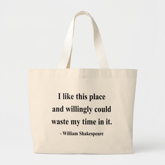 Bolso De Tela Gigante Cita 6a de Shakespeare (Frente)