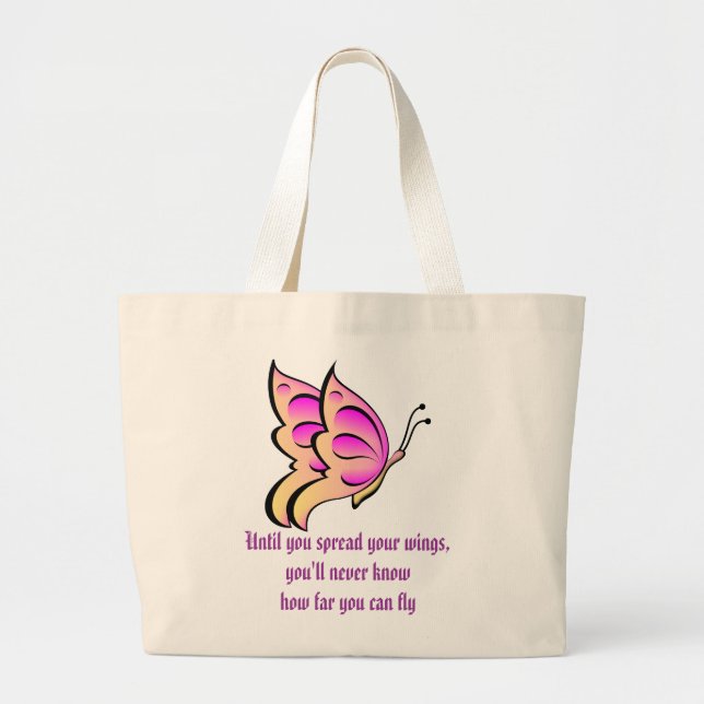 Bolso De Tela Gigante Cita de la mariposa (Frente)