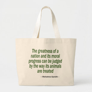 Bolso De Tela Gigante Cita de Mahatma Gandhi