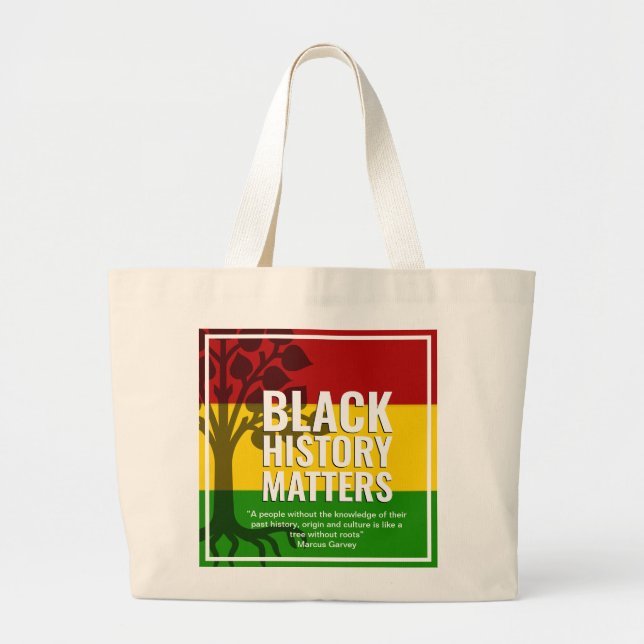 Bolso De Tela Gigante Cita de MARCUS GARVEY BHM (Frente)