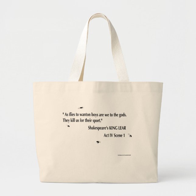 Bolso De Tela Gigante Cita de rey Lear (Frente)